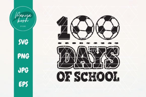 100 Days of School Soccer: Graphics & T-Shirt Designs Review