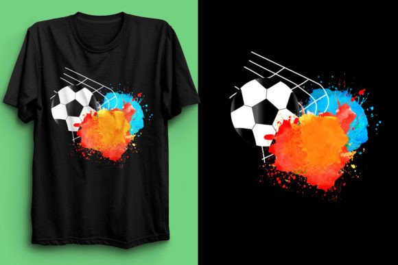 Soccer Football Color Design Graphics for T-Shirt Designs