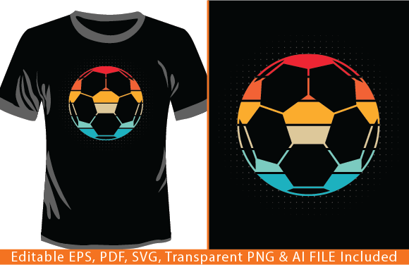 Soccer Funny Ball Retro Graphics for T-Shirt Designs