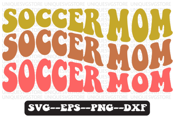 Soccer Mom Groovy Retro SVG Graphics for T-Shirt Designs