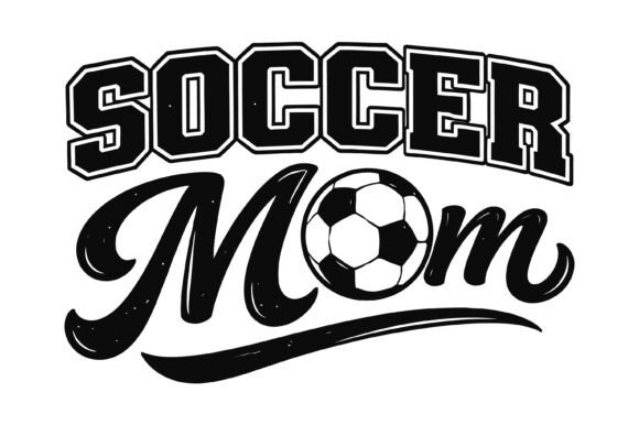 Soccer Mom Vintage Typography: Graphics for T-Shirt Designs