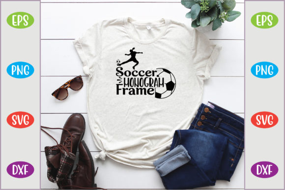 Soccer Monogram Frame: Graphics for T-Shirt Designs